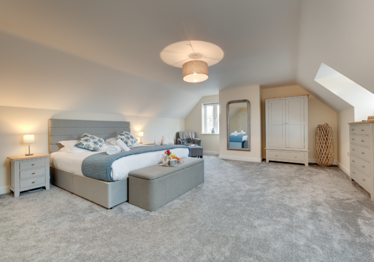 Luxury bedroom in Harbour House, self-catering accommodation in Northumberland